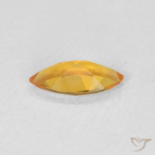 Citrine Gemstone in 8 x 4 mm (calibrated) Size for Sale, Citrine Stone in Deep Orange-Gold Color