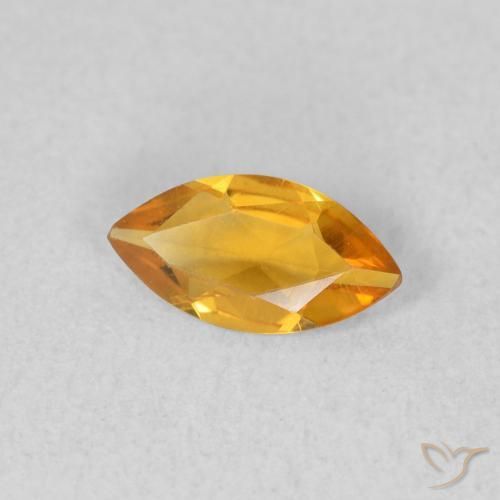 0.39 ct Golden Citrine Stone, Natural Citrine in Marquise Facet Shape for Sale