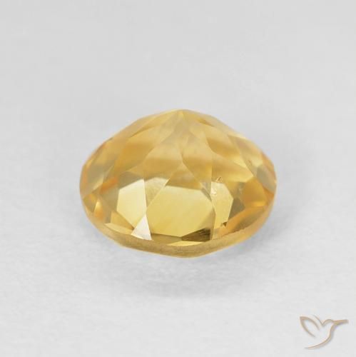 Citrine Gemstone in 7.5 mm (calibrated) Size for Sale, Citrine Stone in Light Yellow Color