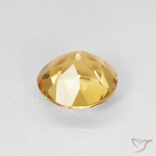 Citrine Gemstone in 7 mm (calibrated) Size for Sale, Citrine Stone in Light Yellow Color