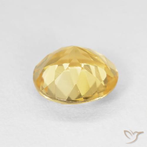 Citrine Gemstone in 8 mm (calibrated) Size for Sale, Citrine Stone in Light Golden-Yellow Color