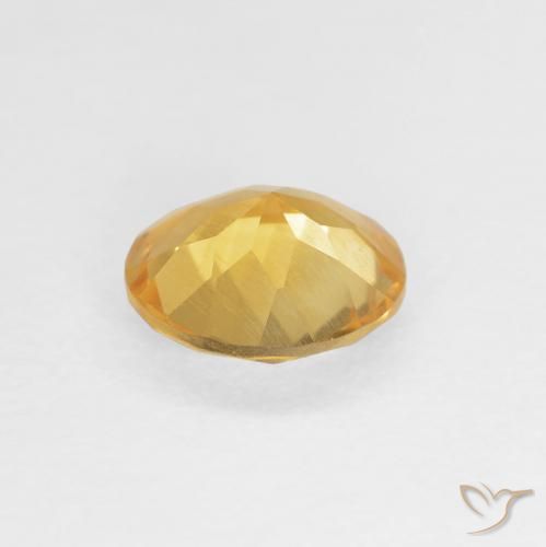 Citrine Gemstone in 7 mm (calibrated) Size for Sale, Citrine Stone in Gold Color