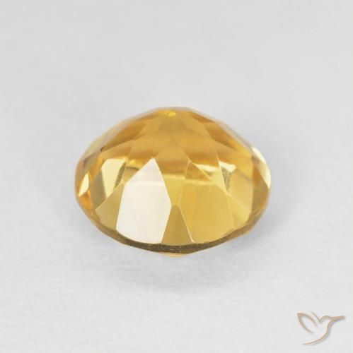 Citrine Gemstone in 8 mm (calibrated) Size for Sale, Citrine Stone in Gold Color