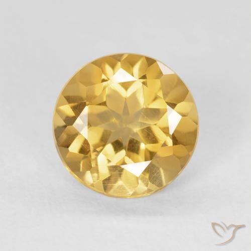 1.67ct Natural Gold Citrine, Round, VS