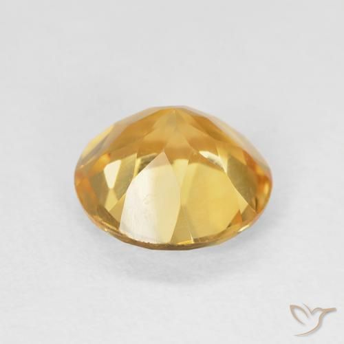 Citrine Gemstone in 8 mm (calibrated) Size for Sale, Citrine Stone in Gold Color