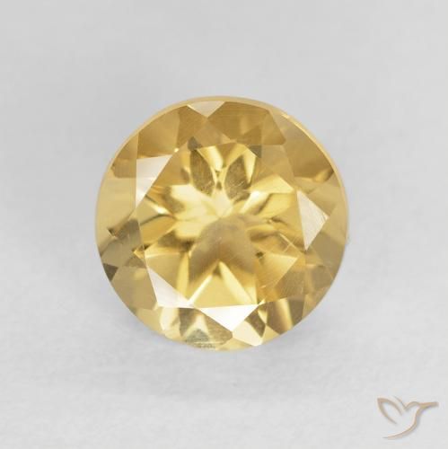 1.66ct Natural Gold Citrine, Round, VS