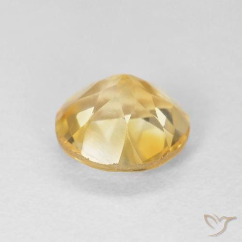 Citrine Gemstone in 8 mm (calibrated) Size for Sale, Citrine Stone in Medium Gold Color