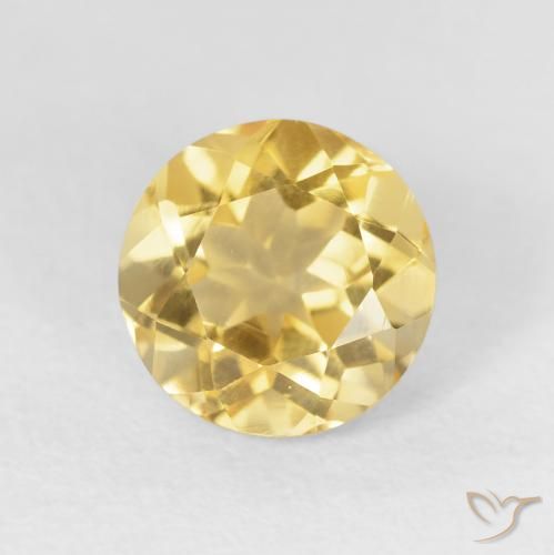 2.00ct Natural Gold Citrine, Round, VVS-VS