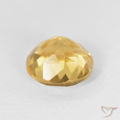 Citrine Gemstone in 8 mm (calibrated) Size for Sale, Citrine Stone in Gold Color
