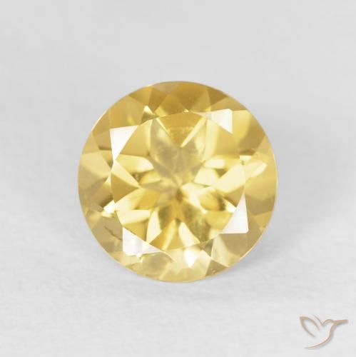 1.73ct Natural Golden Orange Citrine, Round, VVS-VS