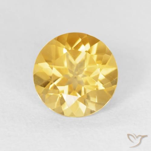 1.77ct Natural Bright Gold Citrine, Round, VVS-VS