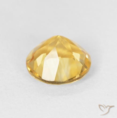 Citrine Gemstone in 8 mm (calibrated) Size for Sale, Citrine Stone in Bright Gold Color