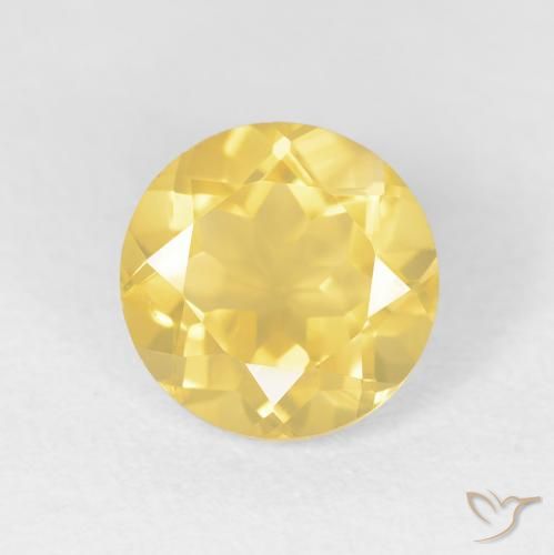 1.88ct Natural Medium Golden Citrine, Round, VVS-VS