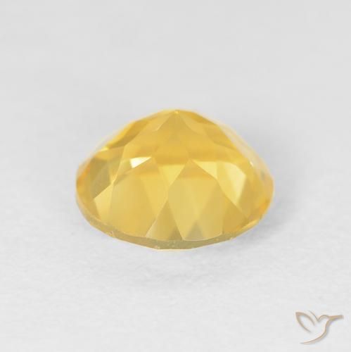 Citrine Gemstone in 8 mm (calibrated) Size for Sale, Citrine Stone in Medium Golden Color