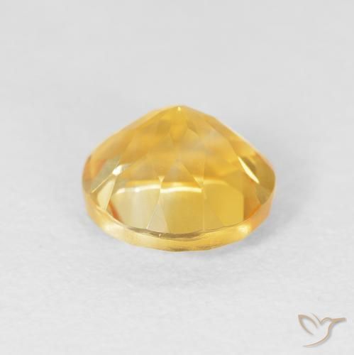 Citrine Gemstone in 7.5 mm (calibrated) Size for Sale, Citrine Stone in Bright Gold Color