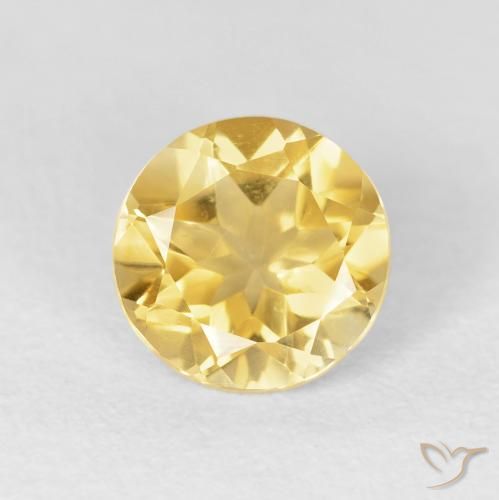 1.61ct Natural Gold Citrine, Round, VVS-VS