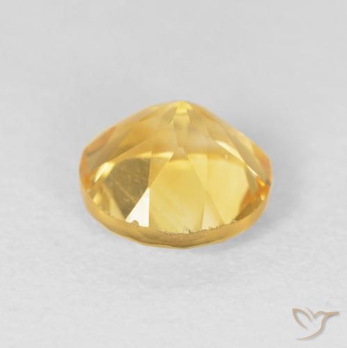 Citrine Gemstone in 7.5 mm (calibrated) Size for Sale, Citrine Stone in Gold Color