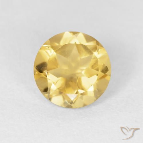 1.21ct Natural Gold Citrine, Round, VVS-VS