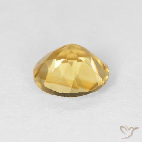 Citrine Gemstone in 7.5 mm (calibrated) Size for Sale, Citrine Stone in Gold Color
