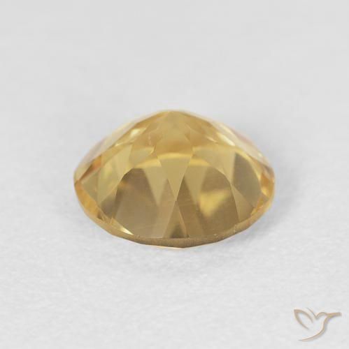 Citrine Gemstone in 8 mm (calibrated) Size for Sale, Citrine Stone in Golden Orange Color