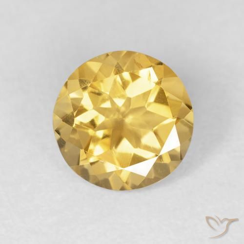1.61ct Natural Gold Citrine, Round, VVS