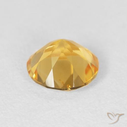 Citrine Gemstone in 8 mm (calibrated) Size for Sale, Citrine Stone in Gold Color