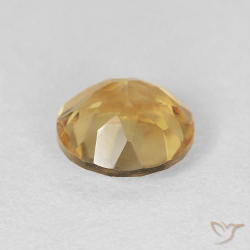 Citrine Gemstone in 8 mm (calibrated) Size for Sale, Citrine Stone in Medium Gold Color