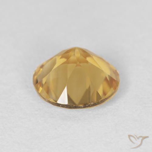 Citrine Gemstone in 8 mm (calibrated) Size for Sale, Citrine Stone in Gold Color