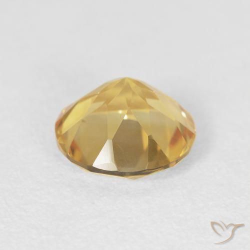 Citrine Gemstone in 8 mm (calibrated) Size for Sale, Citrine Stone in Golden Orange Color