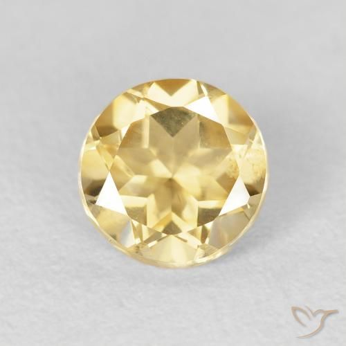0.99ct Natural Gold Citrine, Round, VVS