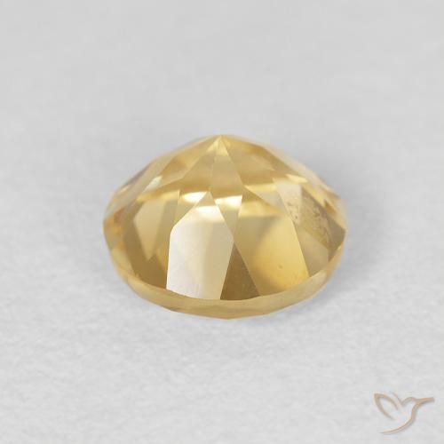 Citrine Gemstone in 6.5 mm (calibrated) Size for Sale, Citrine Stone in Gold Color