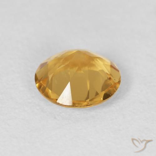 Citrine Gemstone in 8 mm (calibrated) Size for Sale, Citrine Stone in Bright Gold Color