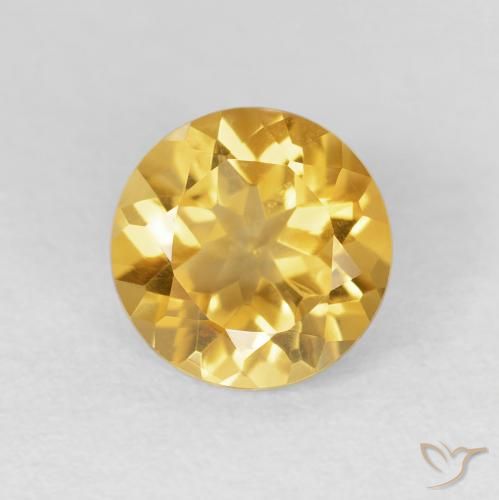 1.70ct Natural Bright Gold Citrine, Round, VVS-VS