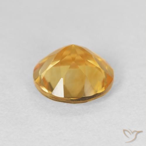 Citrine Gemstone in 8 mm (calibrated) Size for Sale, Citrine Stone in Bright Gold Color