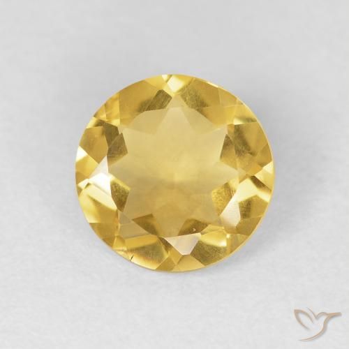 1.32ct Natural Gold Citrine, Round, VVS-VS