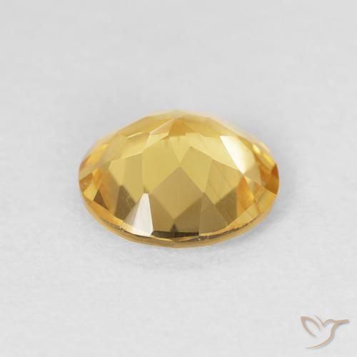 Citrine Gemstone in 8 mm (calibrated) Size for Sale, Citrine Stone in Gold Color