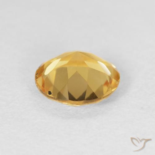 Citrine Gemstone in 7 mm (calibrated) Size for Sale, Citrine Stone in Medium Golden Color