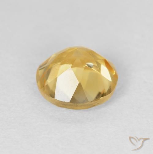 Citrine Gemstone in 8 mm (calibrated) Size for Sale, Citrine Stone in Light Golden-Yellow Color