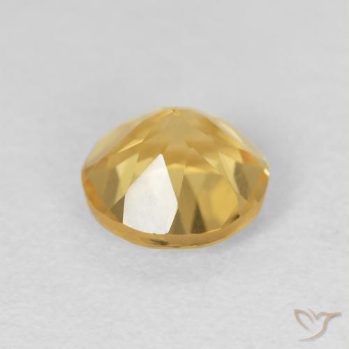 Citrine Gemstone in 7 mm (calibrated) Size for Sale, Citrine Stone in Light Gold Color