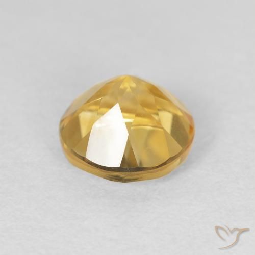 Citrine Gemstone in 7.5 mm (calibrated) Size for Sale, Citrine Stone in Light Golden-Yellow Color