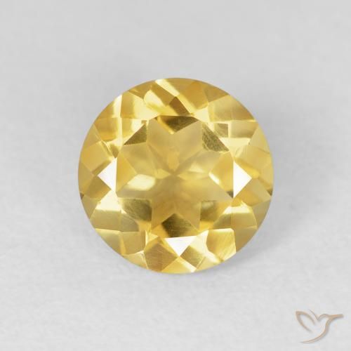 1.83ct Natural Light Yellow Citrine, Round, VVS-VS