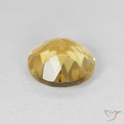 Citrine Gemstone in 8 mm (calibrated) Size for Sale, Citrine Stone in Light Yellow Color
