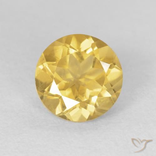 1.89ct Natural Light Yellow Citrine, Round, VVS-VS