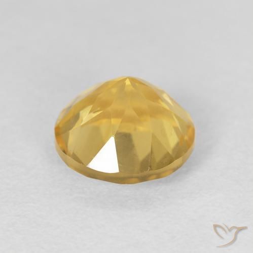Citrine Gemstone in 8 mm (calibrated) Size for Sale, Citrine Stone in Light Yellow Color