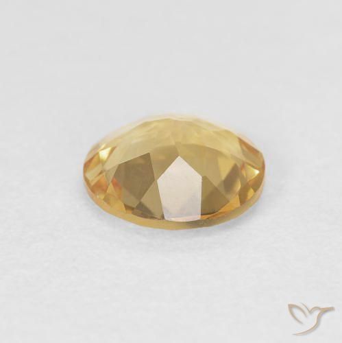 Citrine Gemstone in 8 mm (calibrated) Size for Sale, Citrine Stone in Medium Gold Color