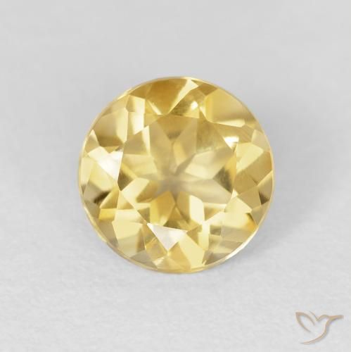 1.73ct Natural Golden Orange Citrine, Round, VVS