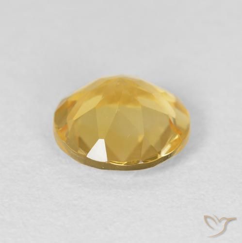 Citrine Gemstone in 8 mm (calibrated) Size for Sale, Citrine Stone in Golden Orange Color