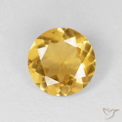 1.62ct Natural Gold Citrine, Round, VVS