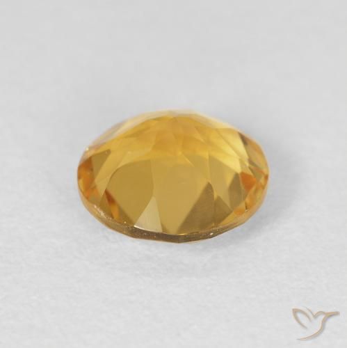 Citrine Gemstone in 8 mm (calibrated) Size for Sale, Citrine Stone in Gold Color