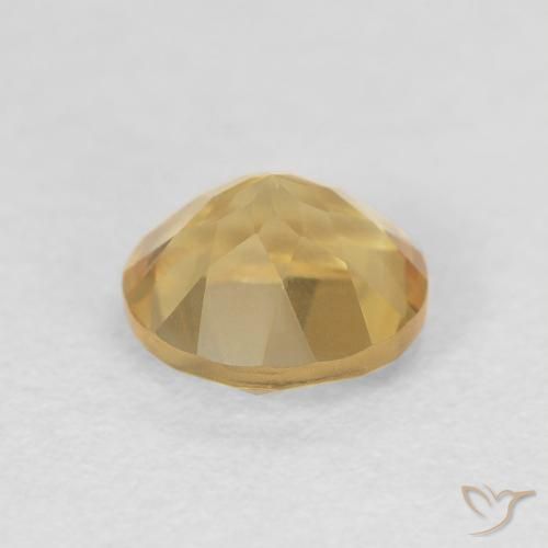 Citrine Gemstone in 7 mm (calibrated) Size for Sale, Citrine Stone in Medium Golden Color